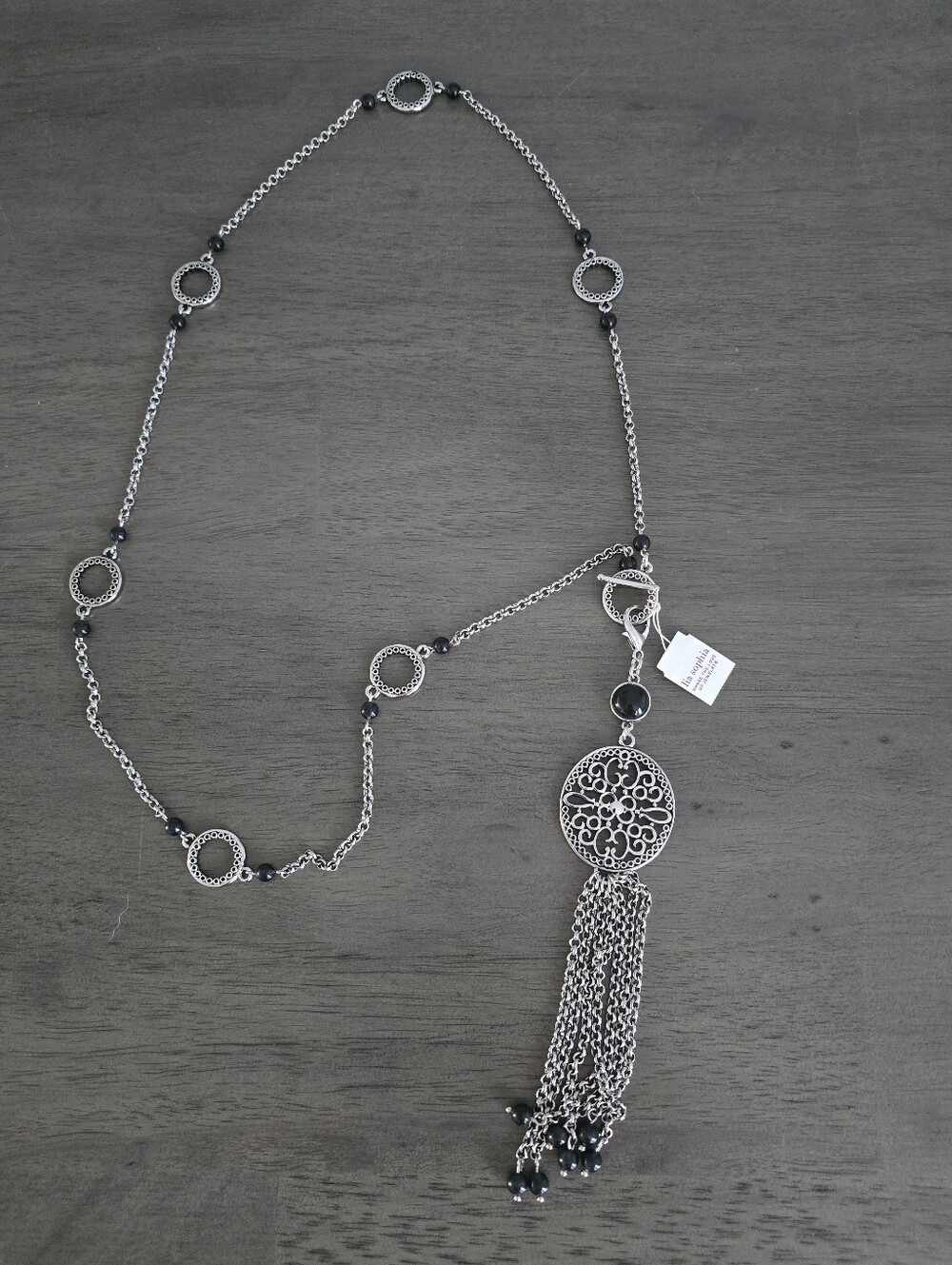 Lia Sophia Lyrical Silver-tone Statement Necklace